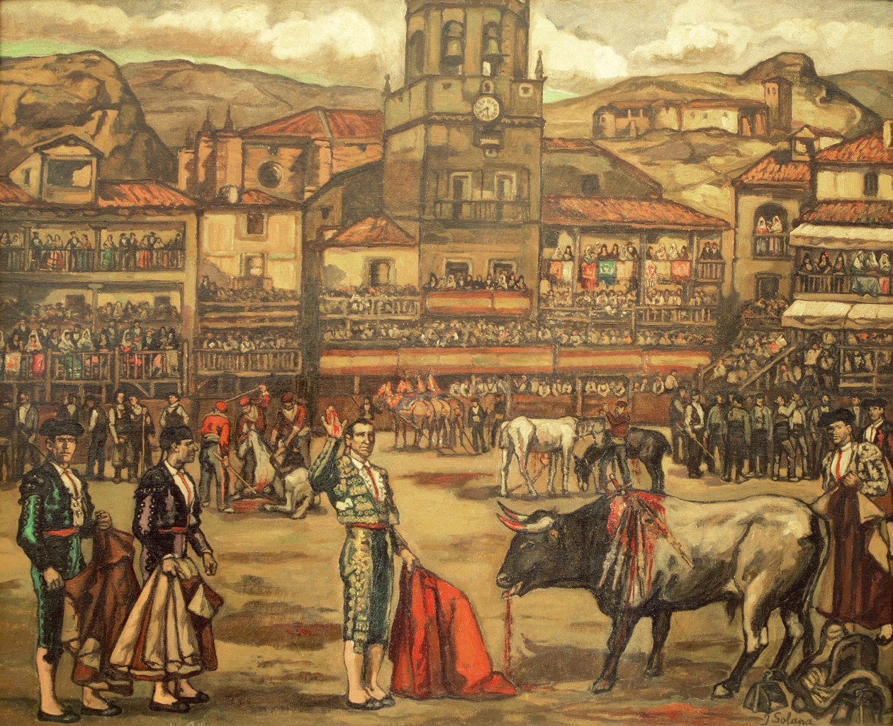 Bikaviadalok Rondában alkotó: Jose Gutierrez Solana