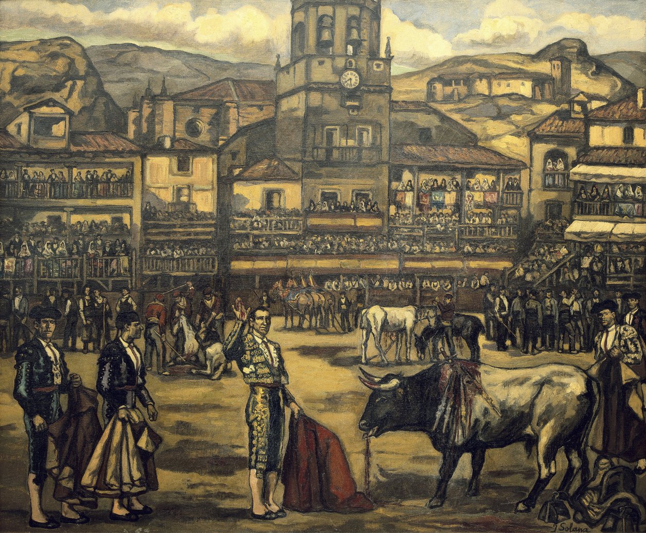 GUTIERREZ SOLANA, Jose (1886-1945). Bikaviadal Rondában (Capea en Ronda) alkotó: Jose Gutierrez Solana
