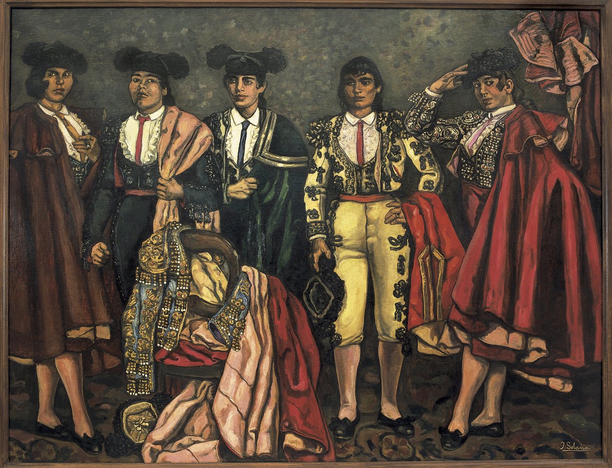 A fiatal torreádorok (női torreádorok). 1931 (olaj, vászon) alkotó: Jose Gutierrez Solana