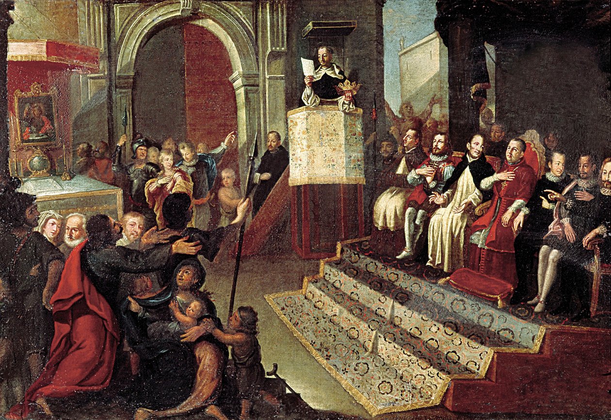 Saint Vincent Ferrer az 1412-es Caspe kiegyezése során alkotó: Jose Ingles