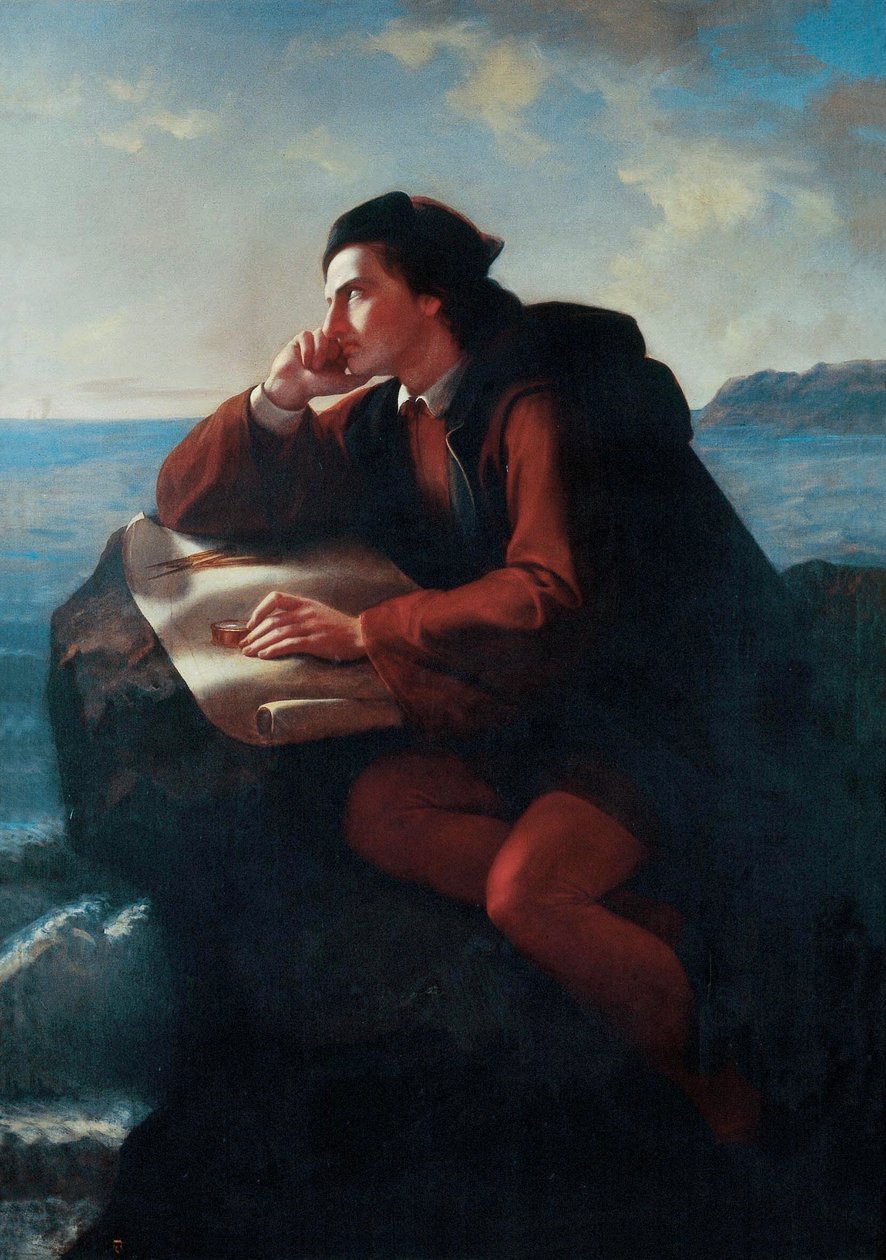 Spanyol: Inspiración de Cristóbal Colón Kolumbusz Kristóf ihletője alkotó: José María Obregón