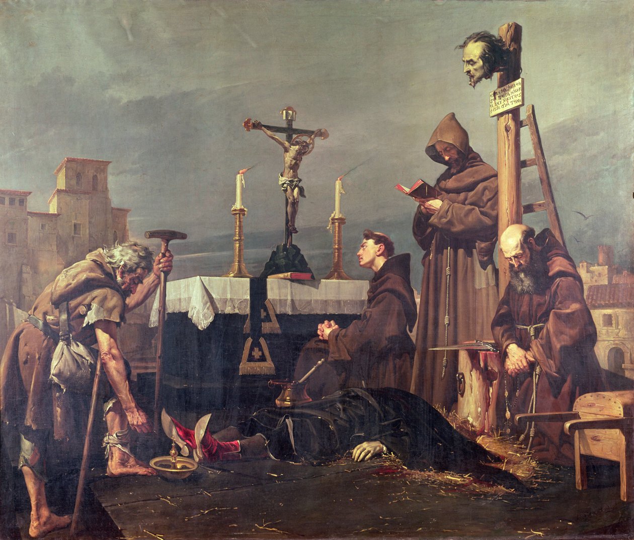 Don Alvaro de Luna lefejezése (olaj, vászon) alkotó: Jose Maria Rodriguez de Losada