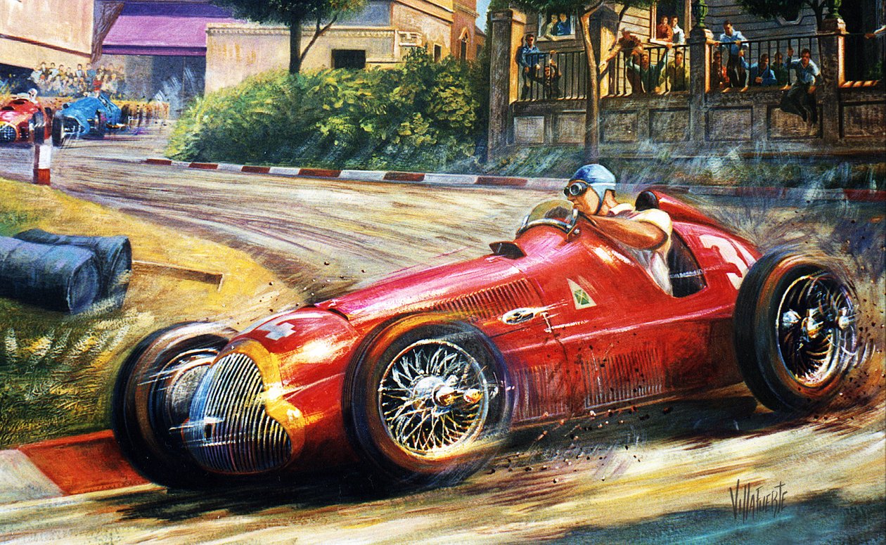 Juan Manuel Fangio, Pescara utcái alkotó: Jose Maria Villafuerte