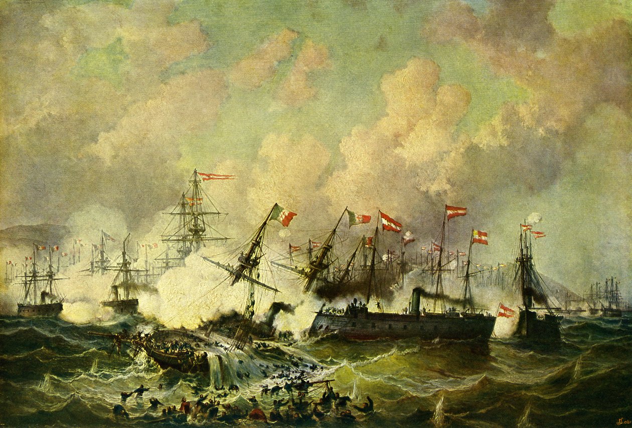 A Lissa-i tengeri csata, 1866. július 20 alkotó: Josef Karl Berthold Puttner