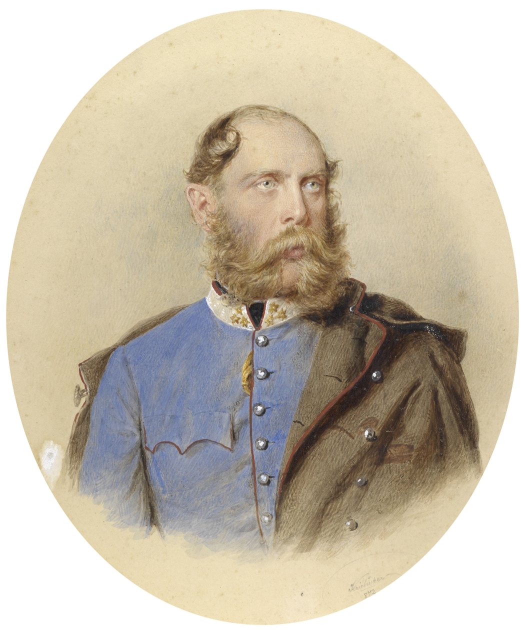 Carl Ludwig főherceg portréja, mint az ulán ezred ezredese alkotó: Josef Nikolaus Kriehuber