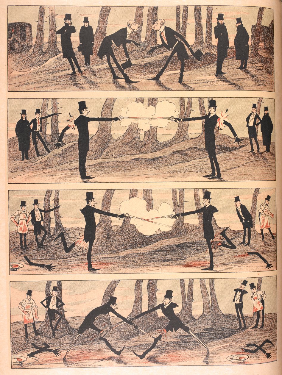 Párbaj súlyos körülmények között. (a teljes történetet lásd még az F60136-61 fájlban). alkotó: Josef Benedikt engl