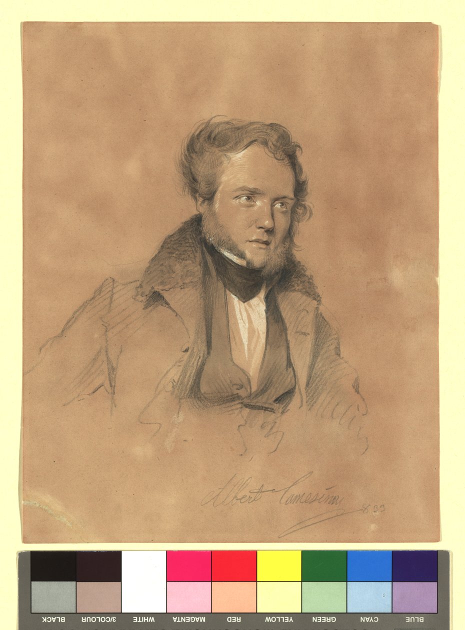 Albert von Camesina (1806-1881), grafikus, régiségkutató alkotó: Josef Danhauser