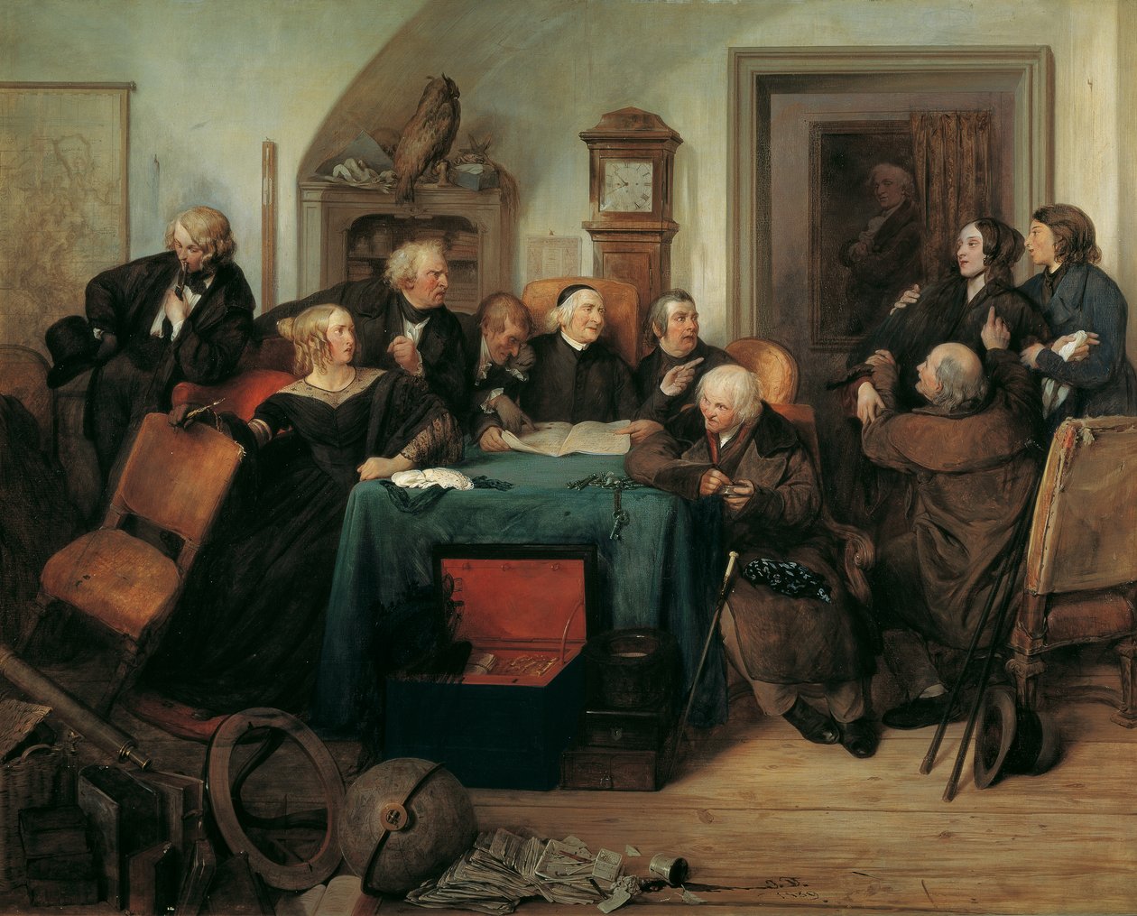 A végrendelet megnyitása alkotó: Josef Danhauser