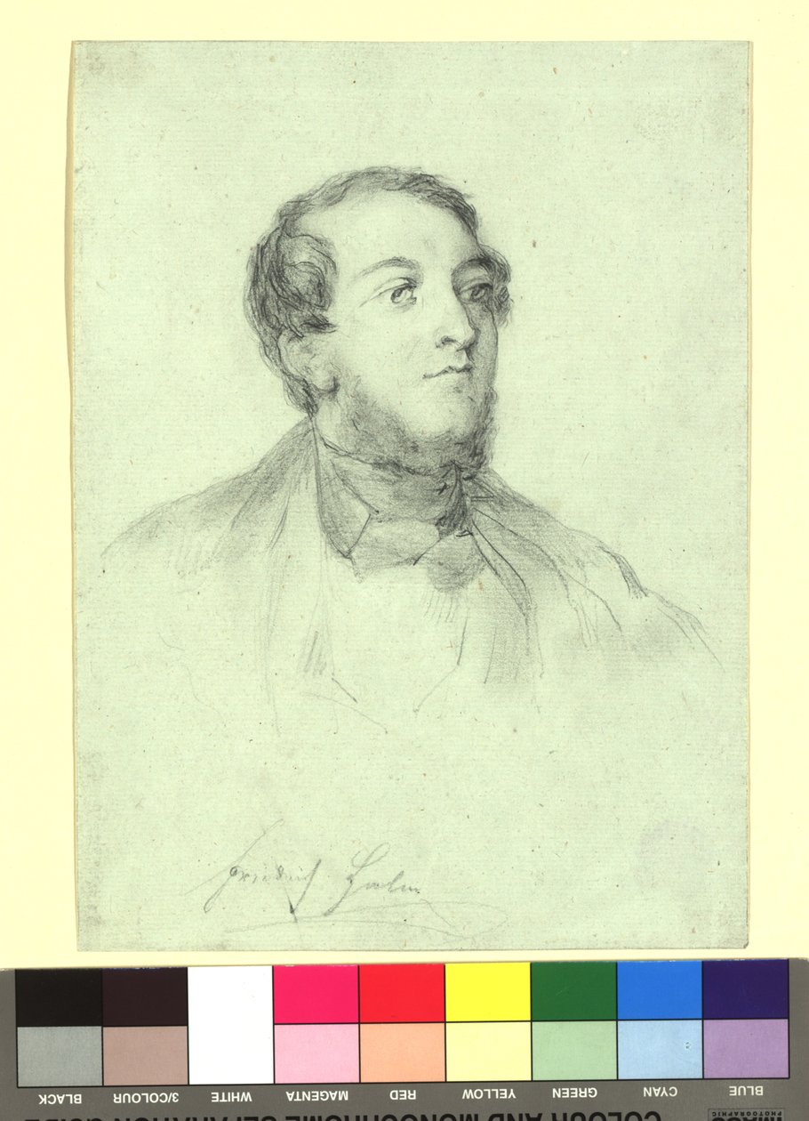 Friedrich Halm (1806-1871), költő alkotó: Josef Danhauser