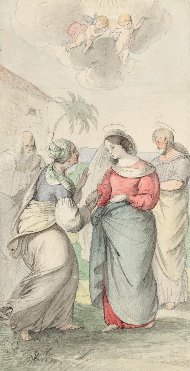 Mária látogatása alkotó: Josef Danhauser