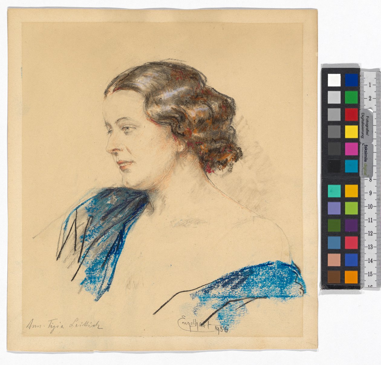 Ann-Tizia Leitich, író és újságíró alkotó: Josef Engelhart