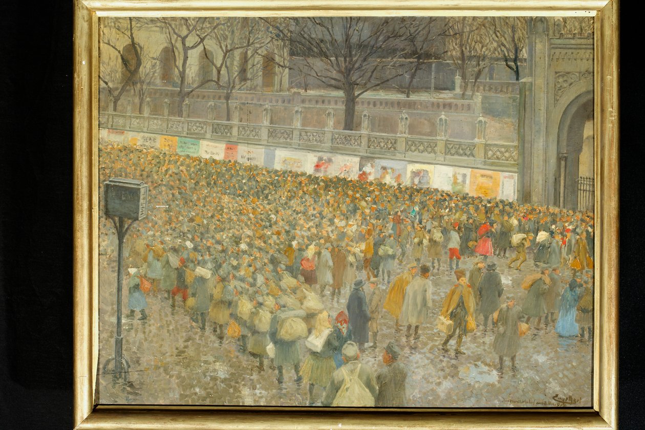 Az Északi pályaudvar 1918. nov. 8-án alkotó: Josef Engelhart