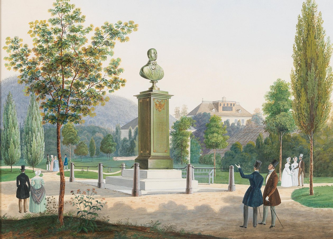 Rudolf főherceg, Olomouc bíboros érseke emlékmű Ischlben. alkotó: Josef Hafner