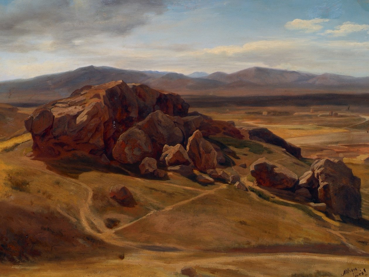 Hegyi táj Athén közelében (Az "Areopag") alkotó: Josef Hoffmann