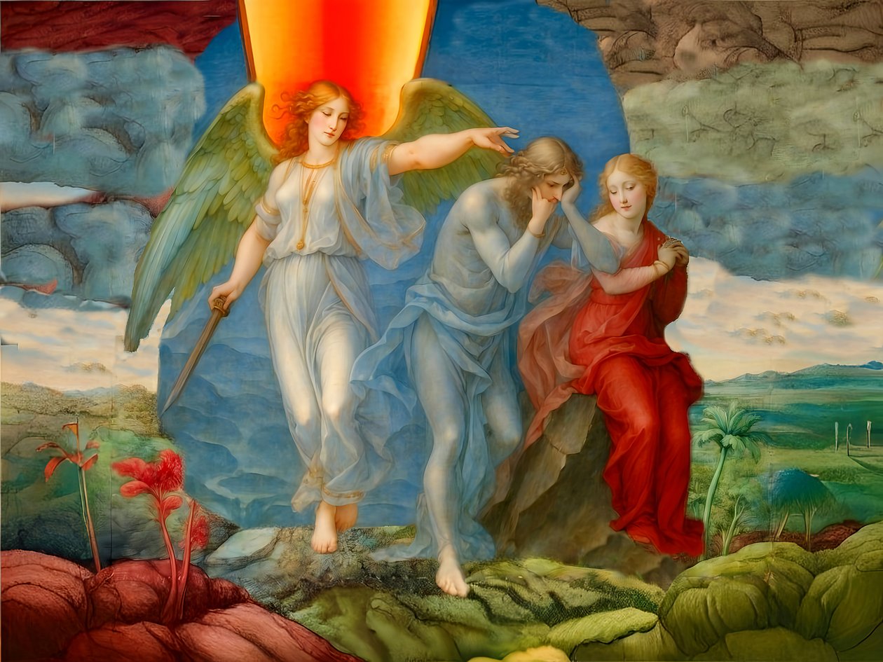 A1_Genesis_10- Kiűzetés a paradicsomból alkotó: Josef Johann Michel