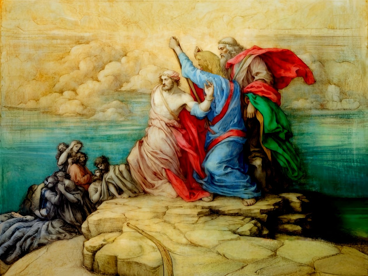 A2_Exodus_10_Az amálekitákkal vívott csata alkotó: Josef Johann Michel