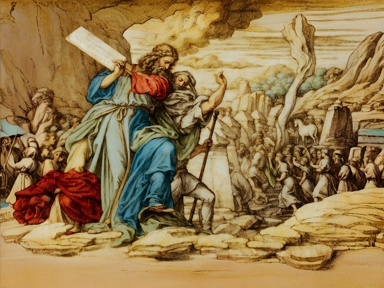 A2_Exodus_12_Az aranyborjú alkotó: Josef Johann Michel