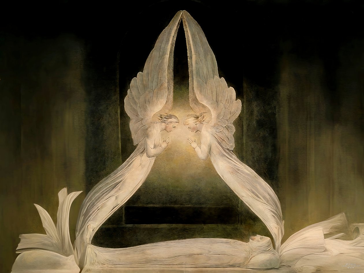 JJM-recreate_Blake-W_Christ az angyalok által őrzött sírban alkotó: Josef Johann Michel