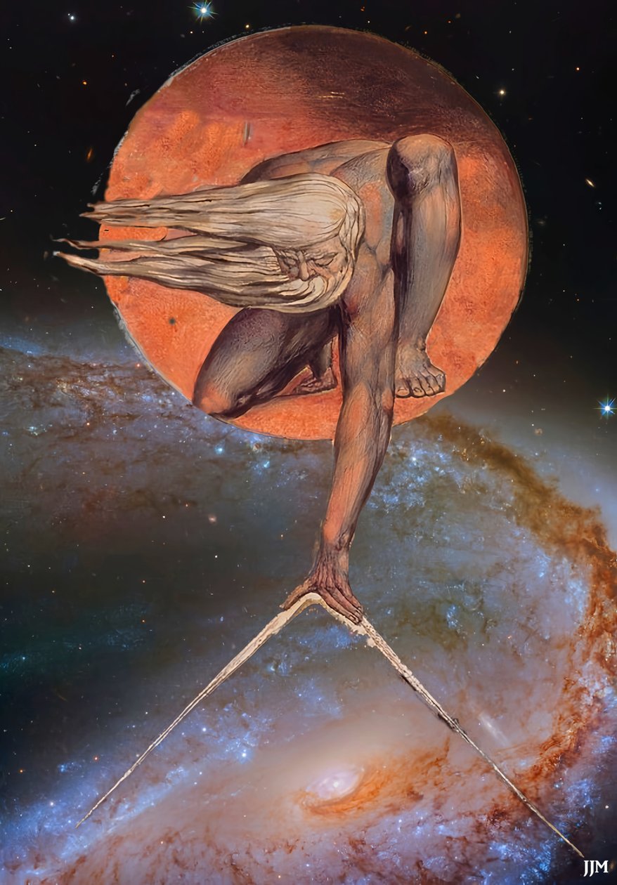 JJM-recreate: Blake-W_The Ancient of Days+JWST alkotó: Josef Johann Michel