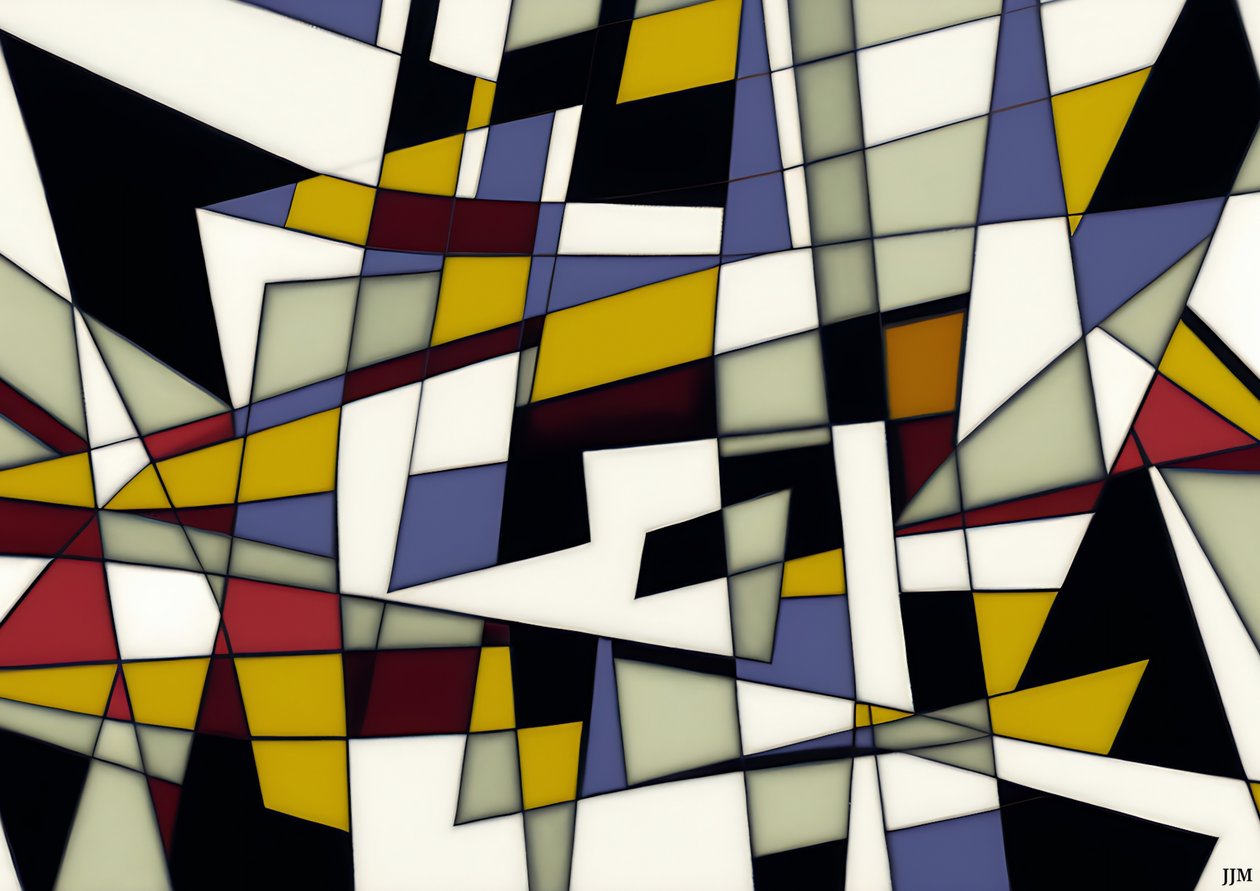 abstract: on white-triangles 3 alkotó: Josef Johann Michel