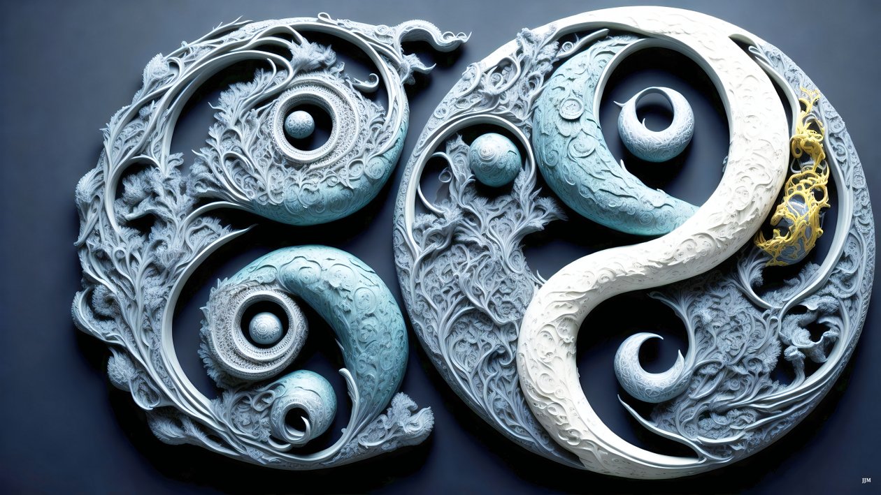 a YIN ÉS YANG enkaustikus Feng Shui koncepciója _02 alkotó: Josef Johann Michel