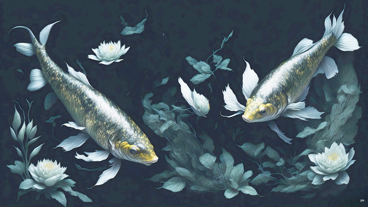 tusfestés: Koi-Karpfish_yellow_02 alkotó: Josef Johann Michel