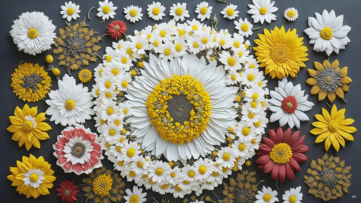mandala:Kamilla-Matricaria elemek_01 alkotó: Josef Johann Michel