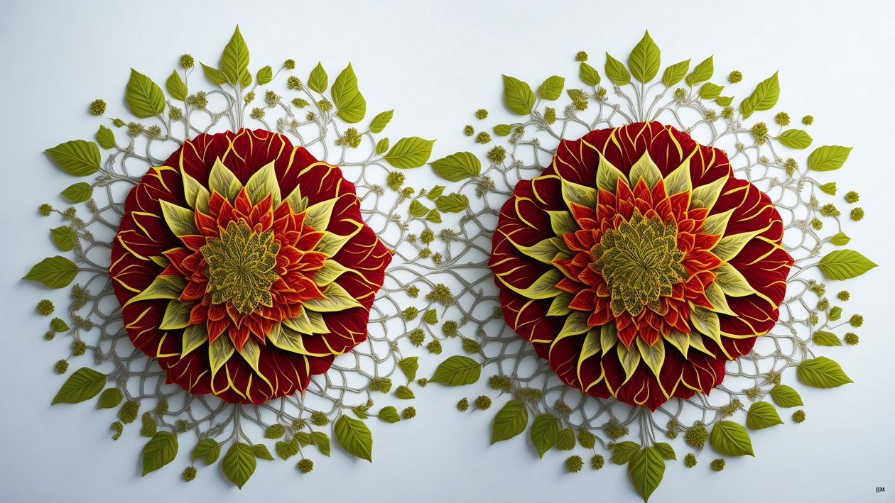 mandala: hibiscus-flower elements_01 alkotó: Josef Johann Michel