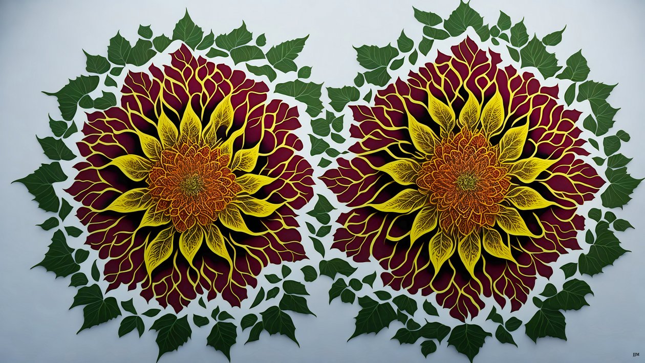 mandala: hibiscus-flower elements_02 alkotó: Josef Johann Michel
