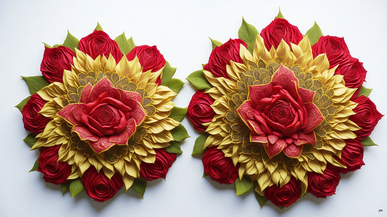 mandala: rose-flower elements_02 alkotó: Josef Johann Michel