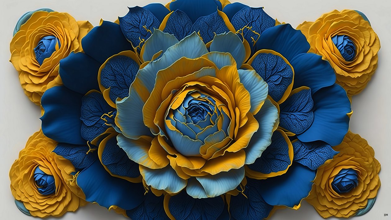 mandala: rózsa-kék elemek_01 alkotó: Josef Johann Michel