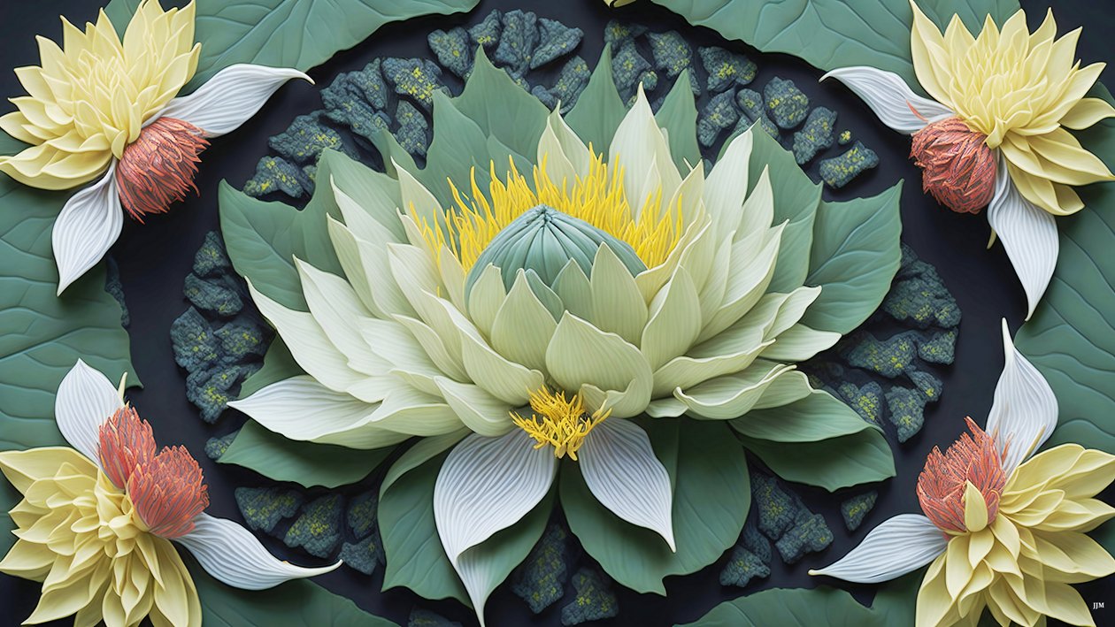 mandala: tavirózsa elemek_04 alkotó: Josef Johann Michel