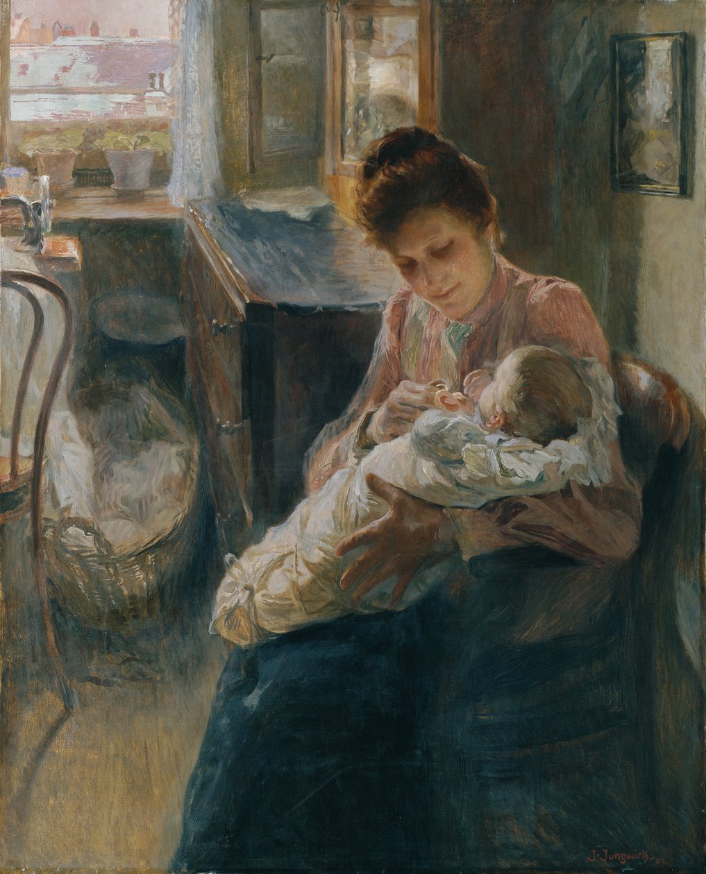 Fiatal anya alkotó: Josef Jungwirth