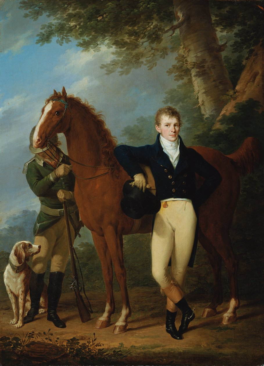 A harangalapító Johann Caspar Hofbauer lóval és vadászral alkotó: Josef Kreutzinger
