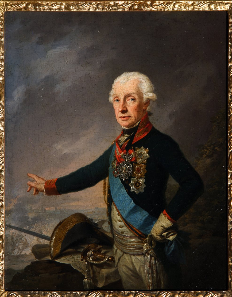 Alekszandr Szuvorov generalisszimo marsall (1729-1800) portréja. (Generalissimo A. Suvorov herceg tábornagy portréja). Josef Kreuzinger (1757-1829) festménye, olaj, vászon alkotó: Josef Kreuzinger