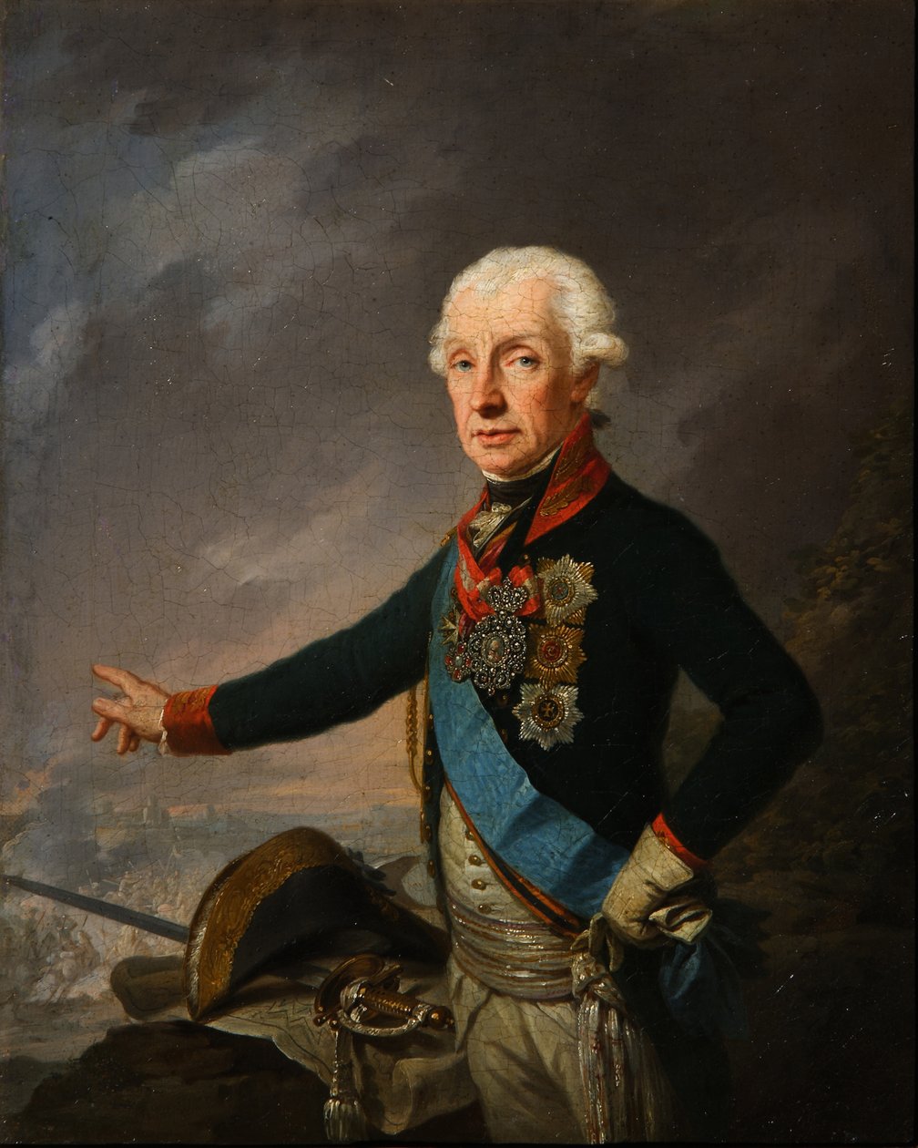 Alekszandr Szuvorov generalisszimo tábornagy portréja 1729–1800, 1799 alkotó: Josef Kreuzinger