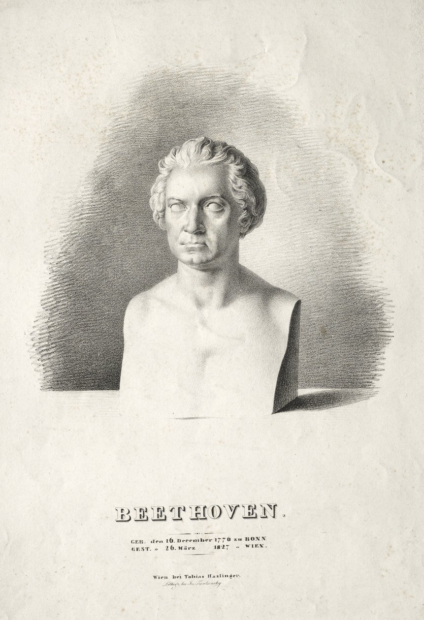 Ludwig van Beethoven mellszobra alkotó: Josef Kriehuber