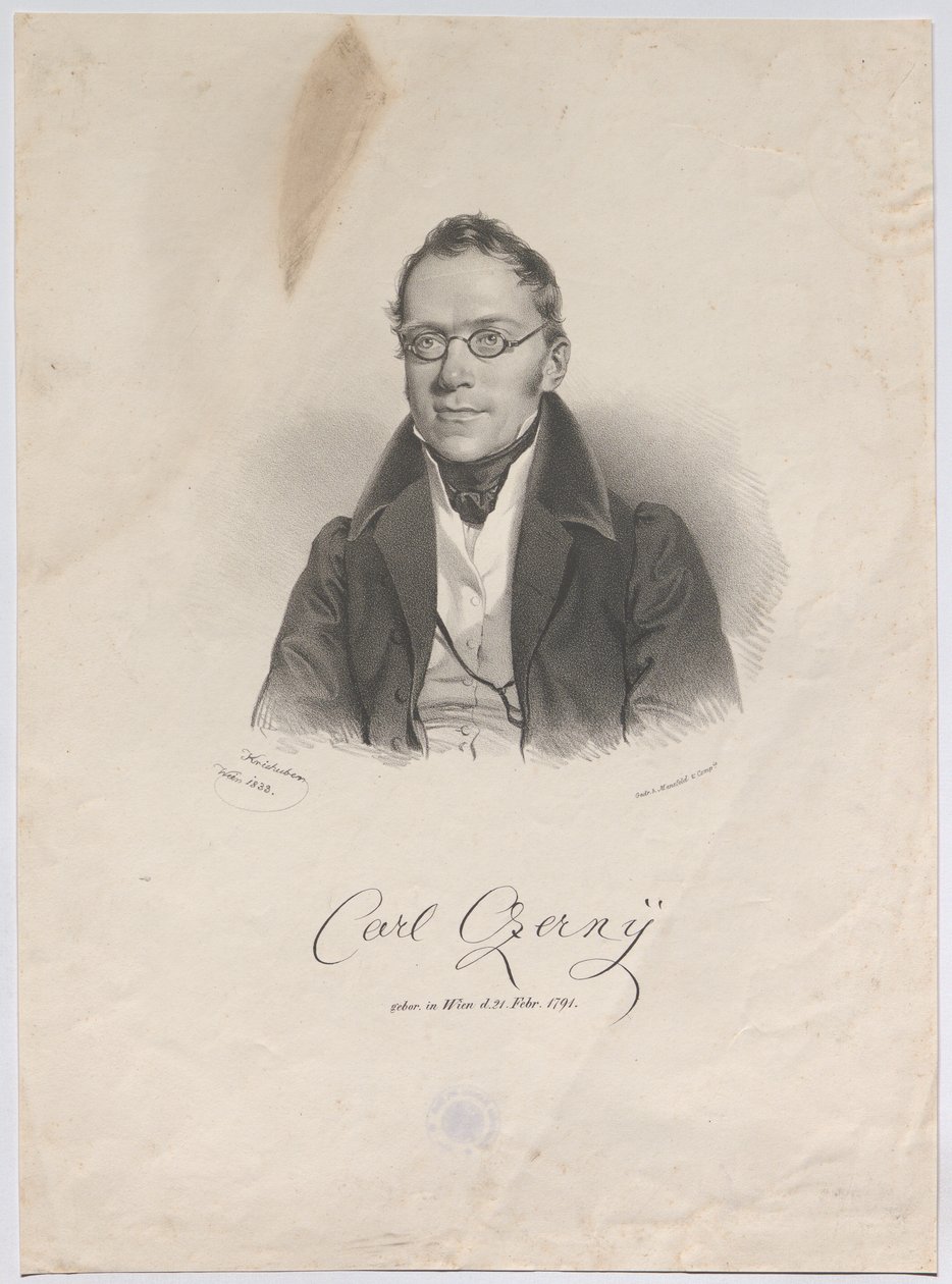Carl Czerny, született Bécsben, 1791. febr. 21. alkotó: Josef Kriehuber