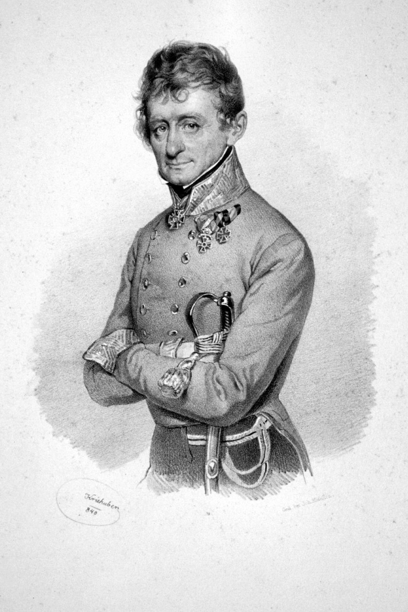 Franz Georg Dominik von Waldstätten Litho alkotó: Josef Kriehuber