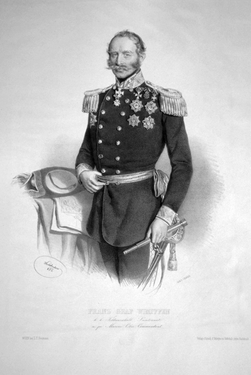 Franz gróf Wimpffen 1852 litográfia alkotó: Josef Kriehuber