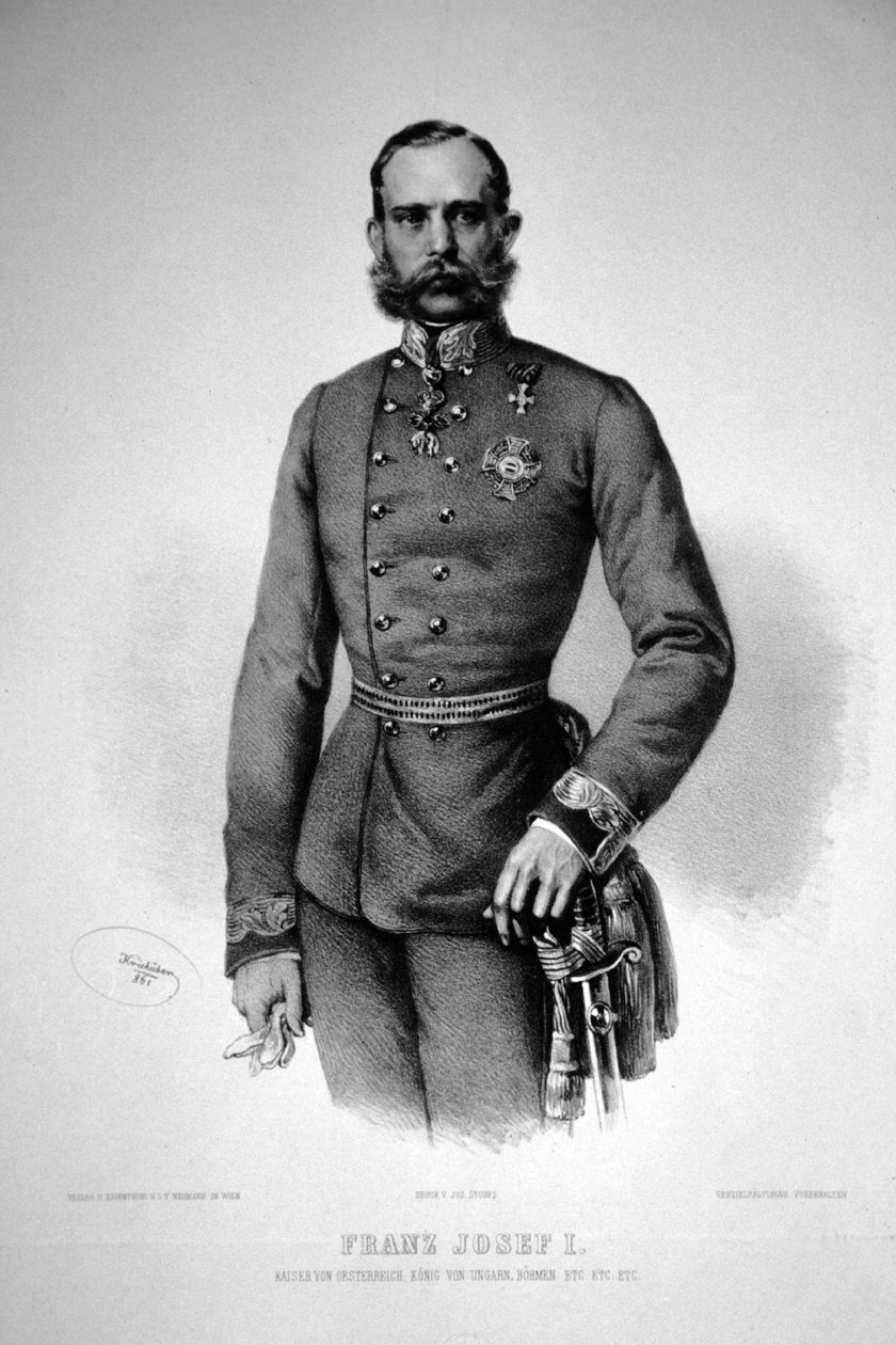 I. Ferenc József 1861 litográfia alkotó: Josef Kriehuber