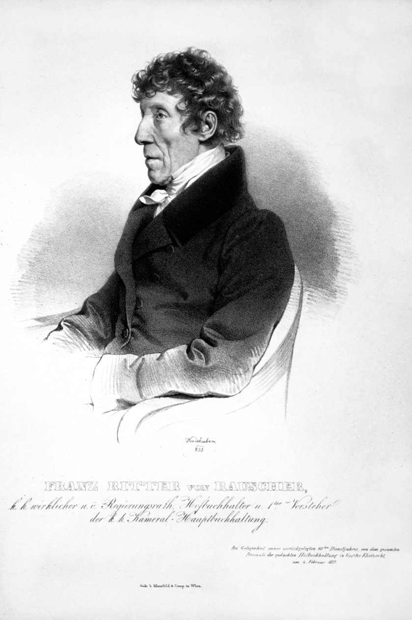 Franz Seraph Rauscher Litho alkotó: Josef Kriehuber
