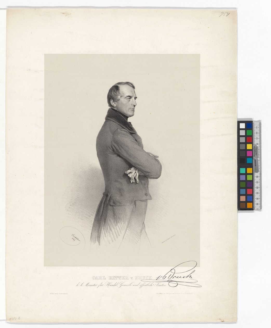 Karl Ludwig von Bruck báró alkotó: Josef Kriehuber