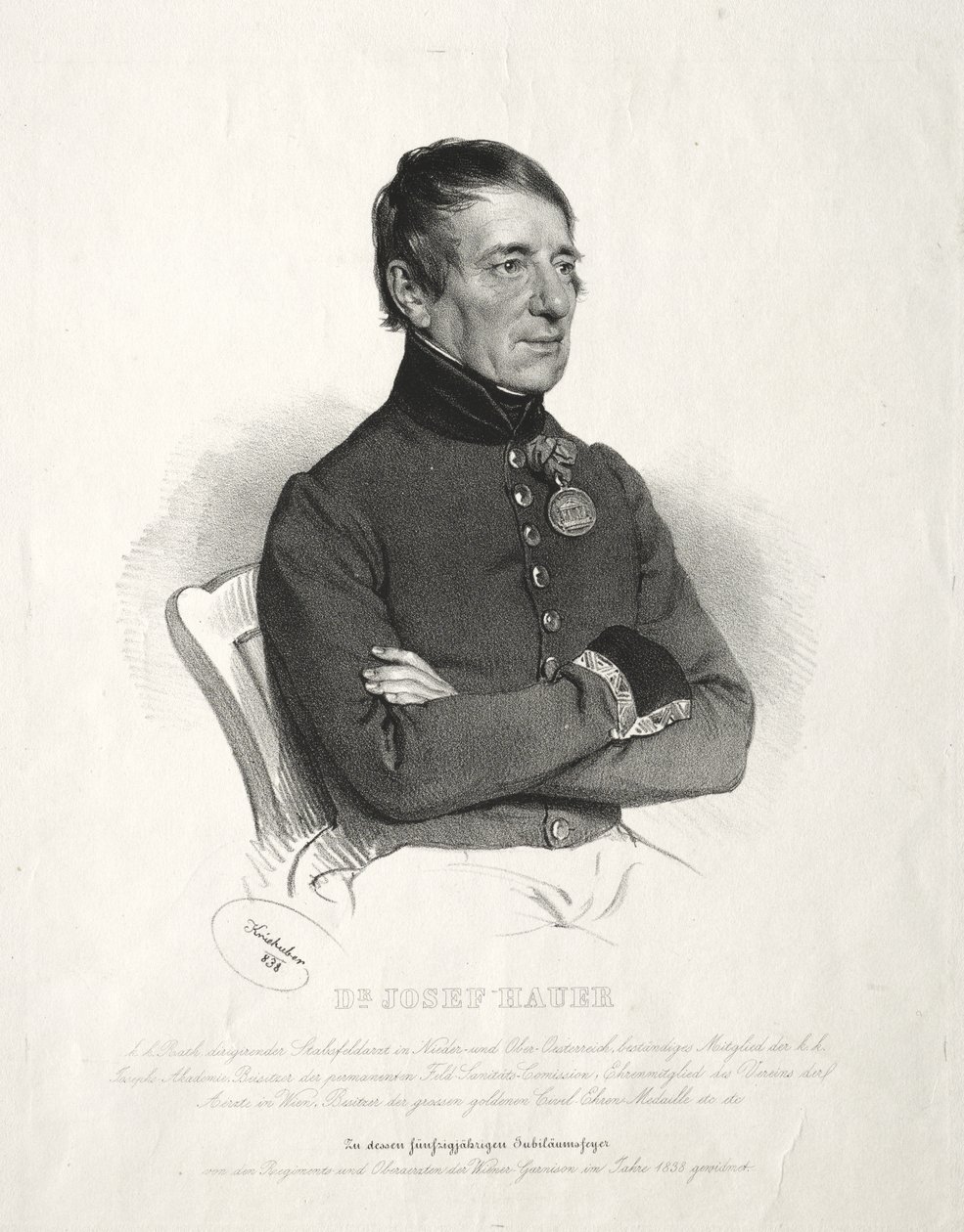 Portré Dr. Jospeh Hauer alkotó: Josef Kriehuber