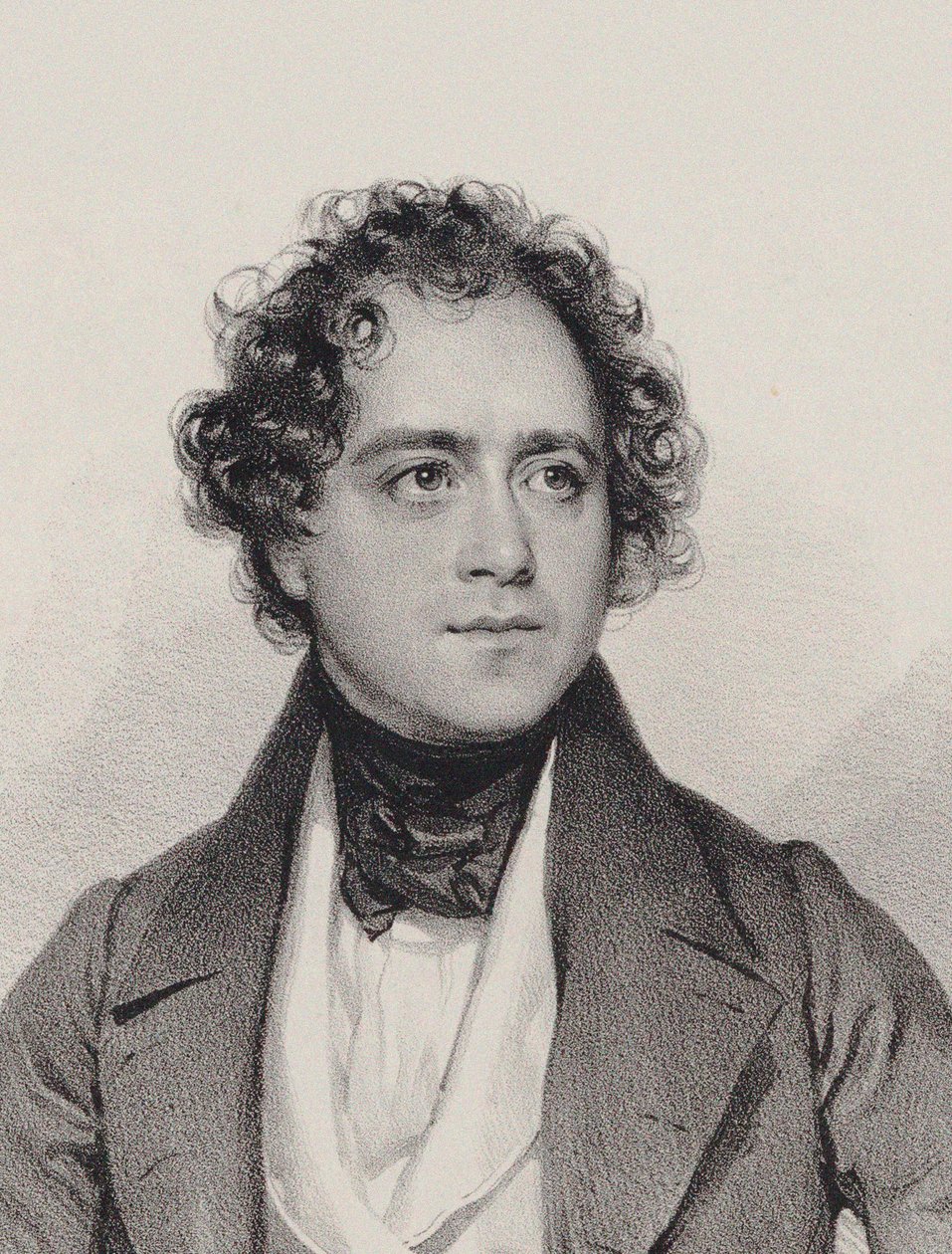 Johann Vesque von Püttlingen zeneszerző portréja 1803-1883, 1838. alkotó: Josef Kriehuber