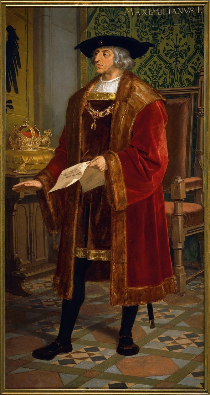 Maximilian I, osztrák portré (Wiener Neustadt alkotó: Josef and Mayrhofer Friedrich Kiss