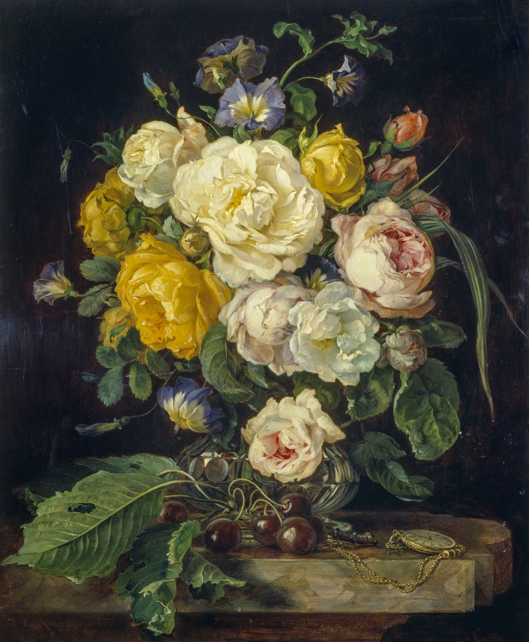 Csendélet virágokkal alkotó: Josef Neugebauer