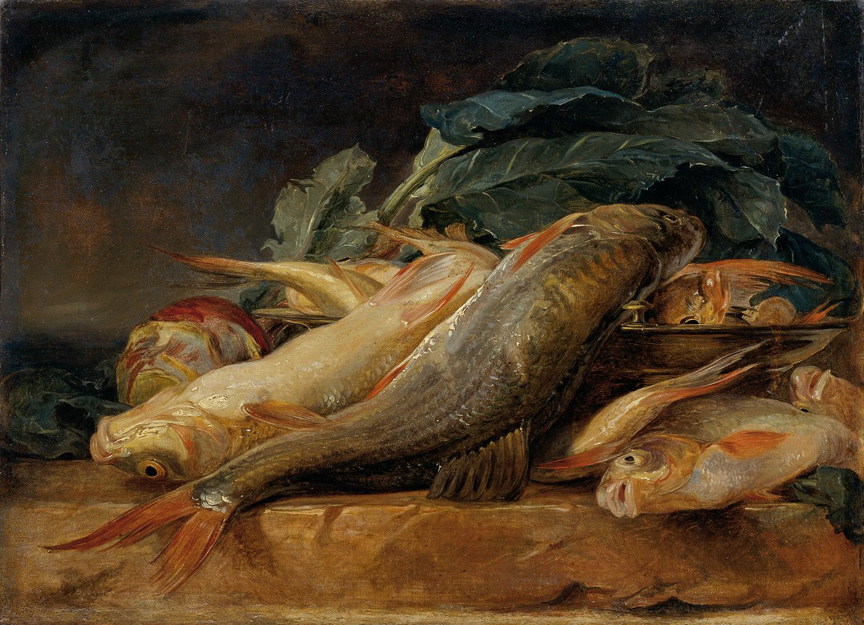 Csendélet halakkal alkotó: Josef Neugebauer