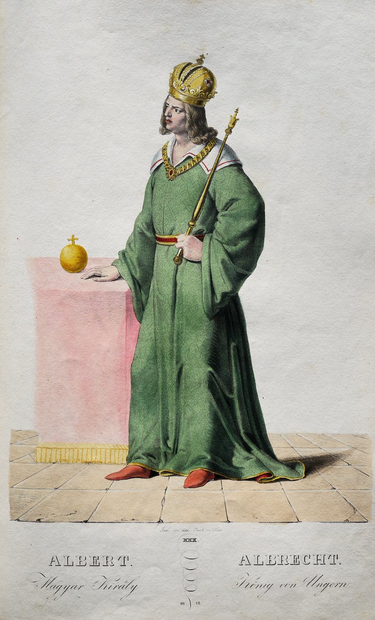 Nagyképű Albert 1397-1439, magyar és horvát király, 1828 alkotó: Josef Nikolaus Kriehuber