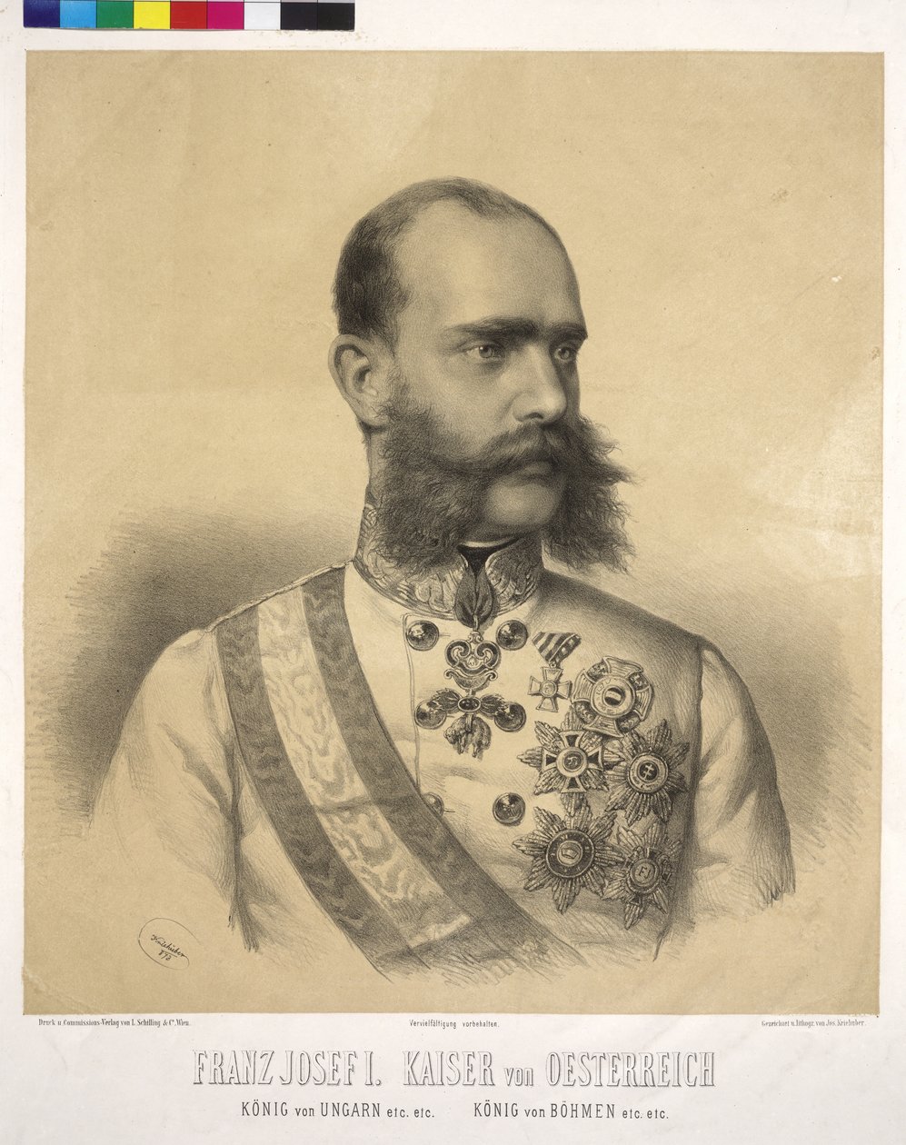 I. Ferenc József osztrák császár alkotó: Josef Nikolaus Kriehuber